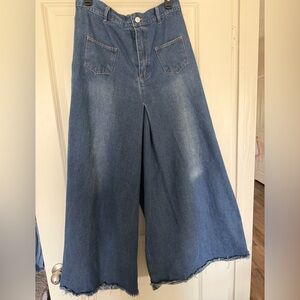 DAVI & DANI Wide-Leg High-Waist Wide Leg Jeans - Blue